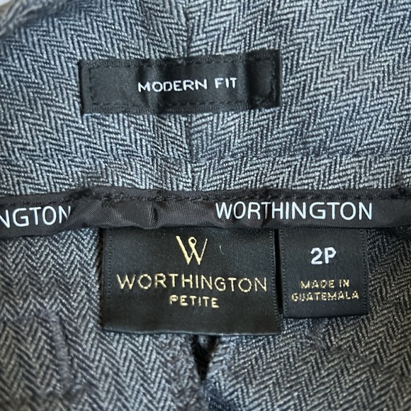 New- Worthington Modern Fit Herringbone Pattern Trousers. - Picture 10 of 12